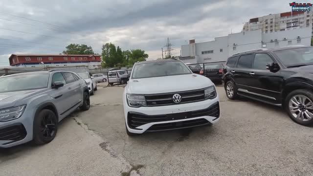Белый VW Teramont X - лаборатория, таможня, отправка клиенту