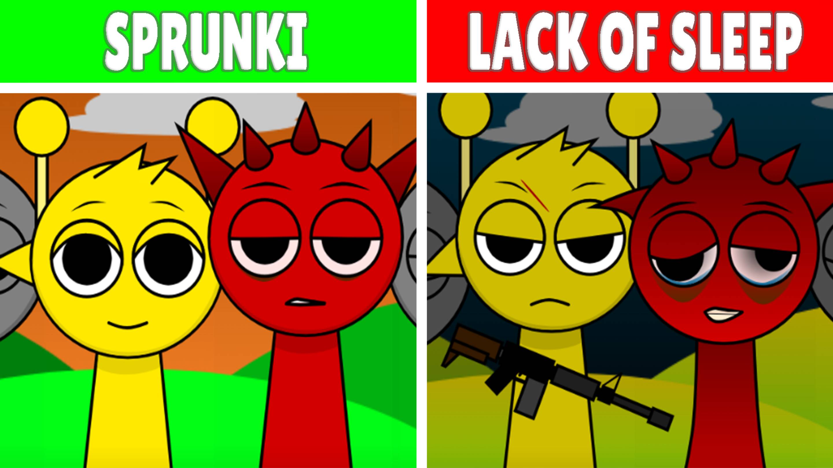 Incredibox Sprunki: Lack of Sleep - Normal VS Horror | Новый Мод!