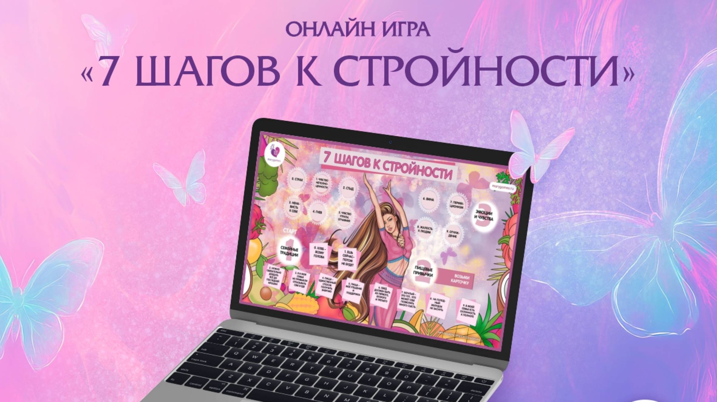 Интерактивная игра-презентация "7 шагов к стройности" с возможностью выбора МАК и работы онлайн