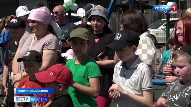 Новая детская площадка в Манжероке - подарок курорта Сбера к Дню защиты детей