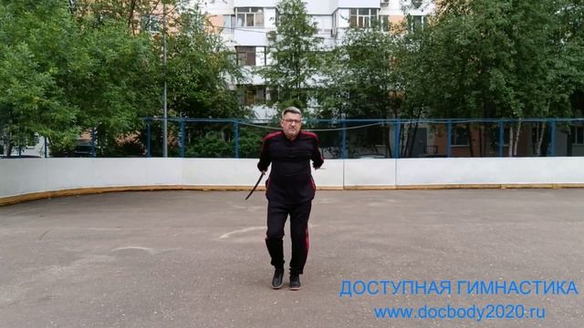 Упражнения с пластиковыми мечами Катана (7)