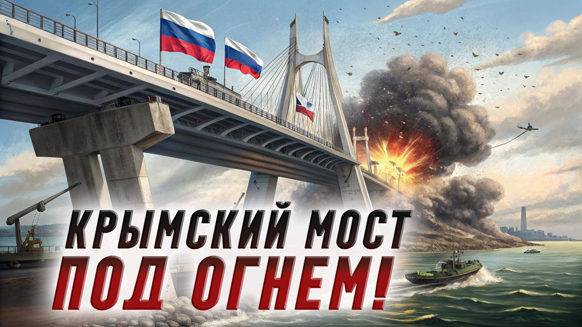 🔥🌊 Крымский мост под огнем! Украина совершила атаку. Медведев: "Ответ будет разрушительным"
