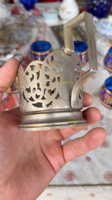 Блошиный рынок. Поддельный подстаканник под серебро Кубачи. Левая ювилирка #shorts