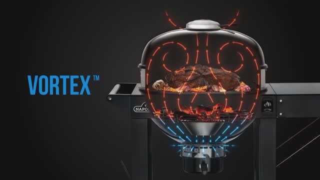 VORTEX™ - система управления жаром в сферических угольных грилях Napoleon PRO22K-CART-3