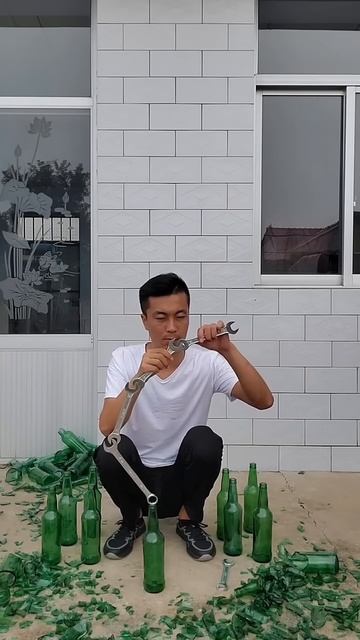 Man Balances 10 Bottlels #shortsvideo