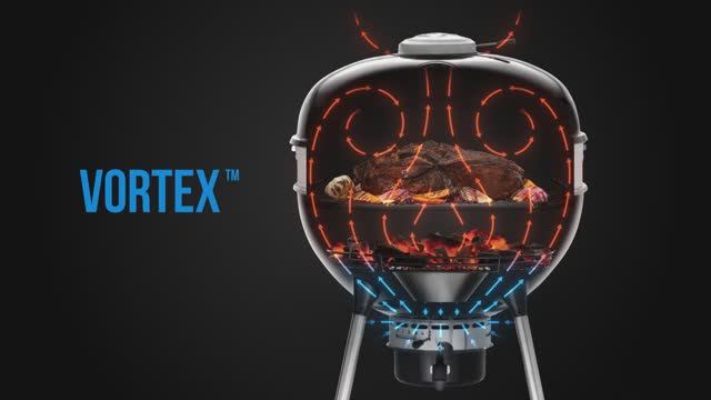 VORTEX™ - система управления жаром в сферических угольных грилях Napoleon PRO22K-LEG-3