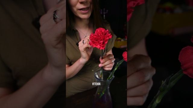 Красим красную гвоздику?