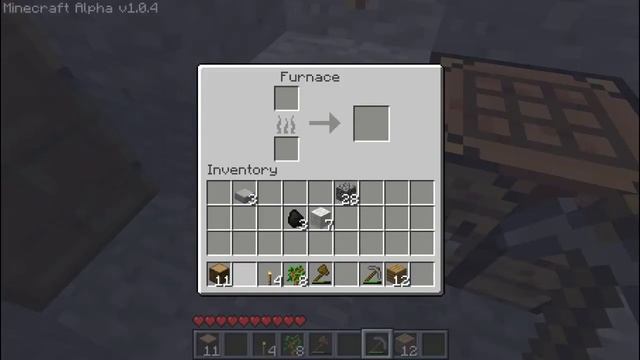 Mincraft: alpha 1.0.4: неожиданные гости крипер скелет и зомби:в