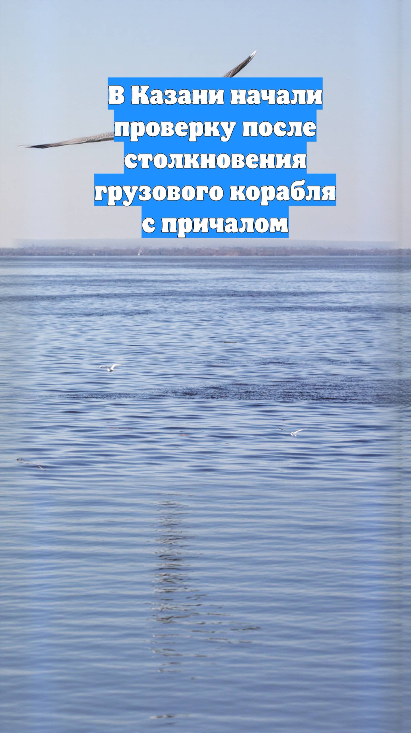 В Казани начали проверку после столкновения грузового корабля с причалом