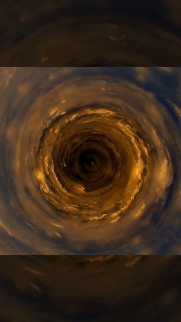 Штормовая воронка в самом центре северного полюса Сатурна 🌀