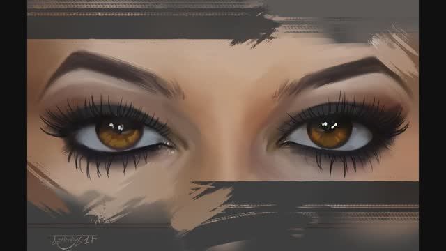 Женские глаза #3 #speedpainting  [#draw #digitalart  #art #photoshop]