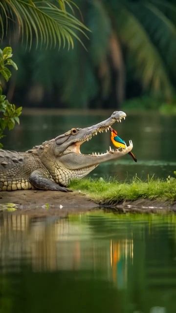 The Bird Cleaning a Crocodile's Teeth!