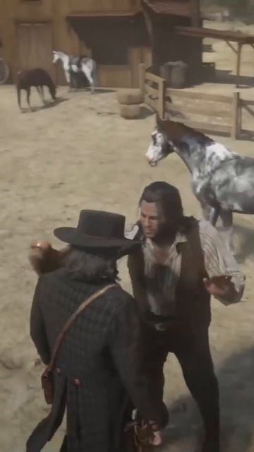 RDR 2: Чарльз чистит Джона Марстона #rdr2 #reddeadredemtion2