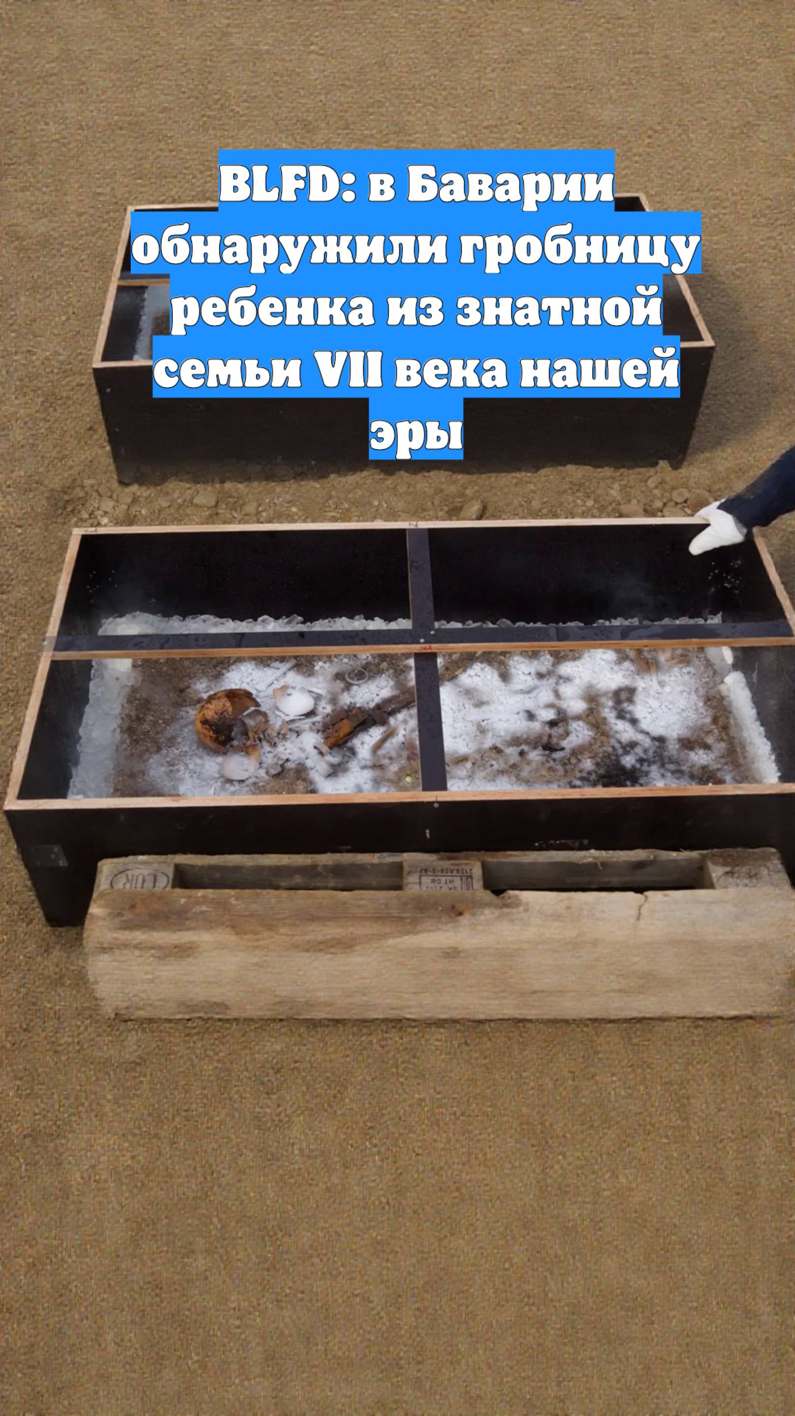 BLFD: в Баварии обнаружили гробницу ребенка из знатной семьи VII века нашей эры