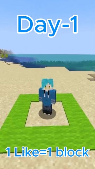🌟Minecraft Day - 1🌟(1 like = 1 block )