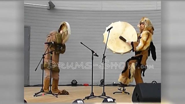 Шаманы "Drums-Show" - северное музыкальное шоу с бубнами и горловым пением + варган + этно флейта