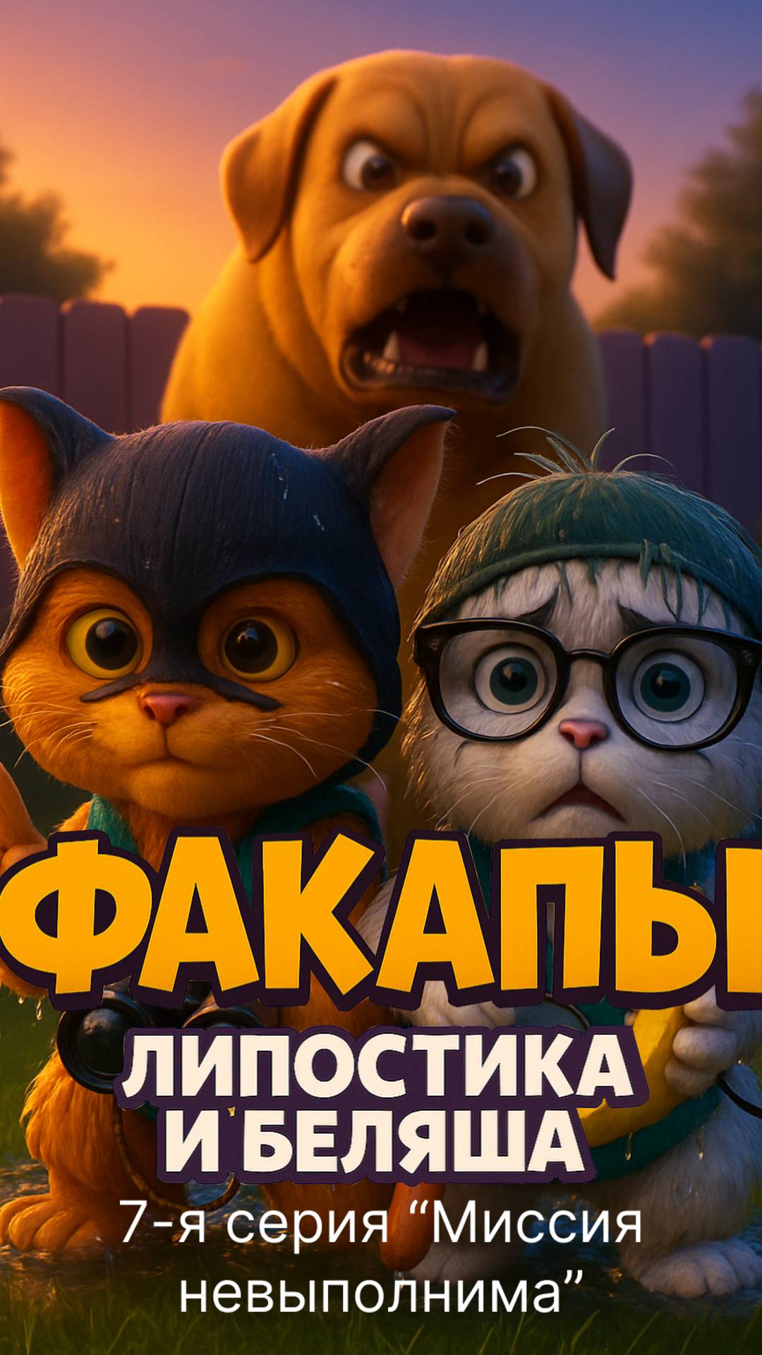 Липостик и Беляш 7 серия #нейросеть #котики #юмор #aiart #cartoon #hailouai