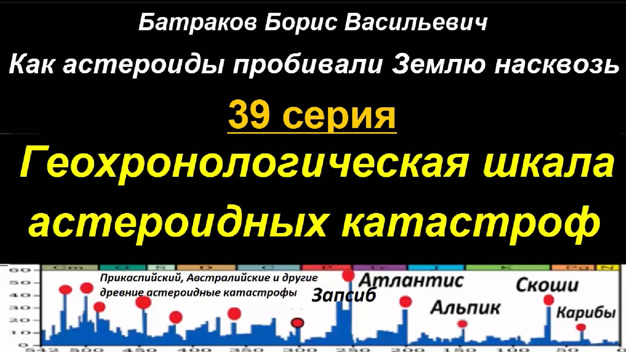 Геохронологическая шкала астероидных катастроф. 39 серия