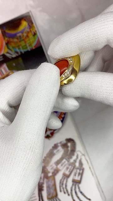 Серьги с кораллами и бриллиантами арт: К9335