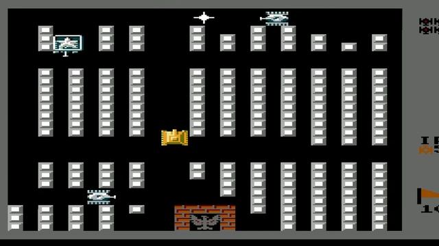 Line Tank (Battle City Hack) (NES, 1985) Уровень 10