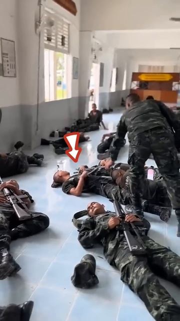 Officer's Surprise Check on Sleeping Soldiers #shortsvideo