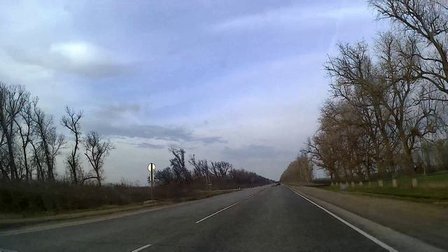 Дорога Краснодар- Тимашевск за 2 минуты. Таймлапс