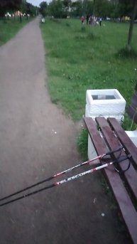 На вечерней прогулке с палками, 2 июня 2025. Видео №2.