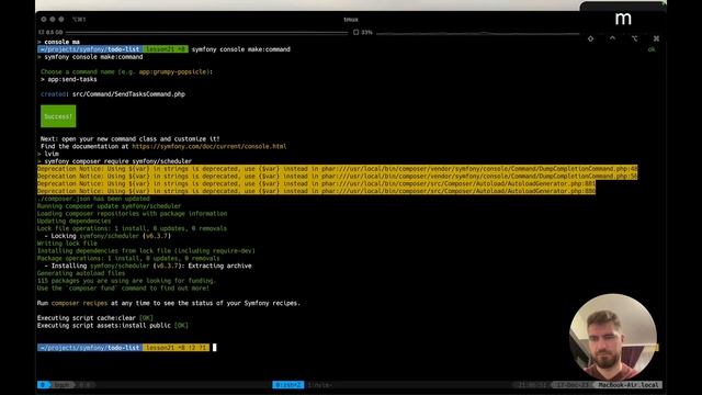 21 Todo list використовуючи Symfony framework. Відправка задач в те?