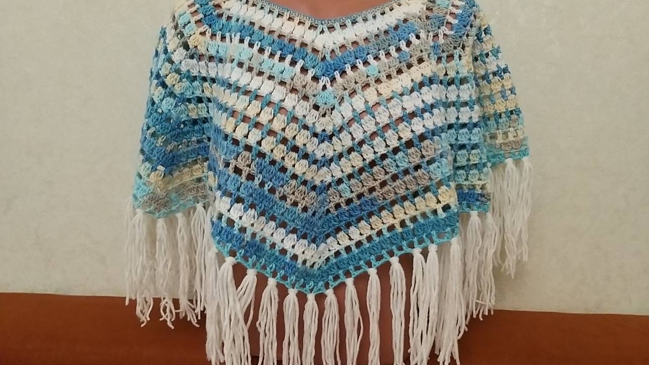 ЛЕГКО и ПРОСТО вяжем замечательное ПОНЧО. Вязание КРЮЧКОМ.