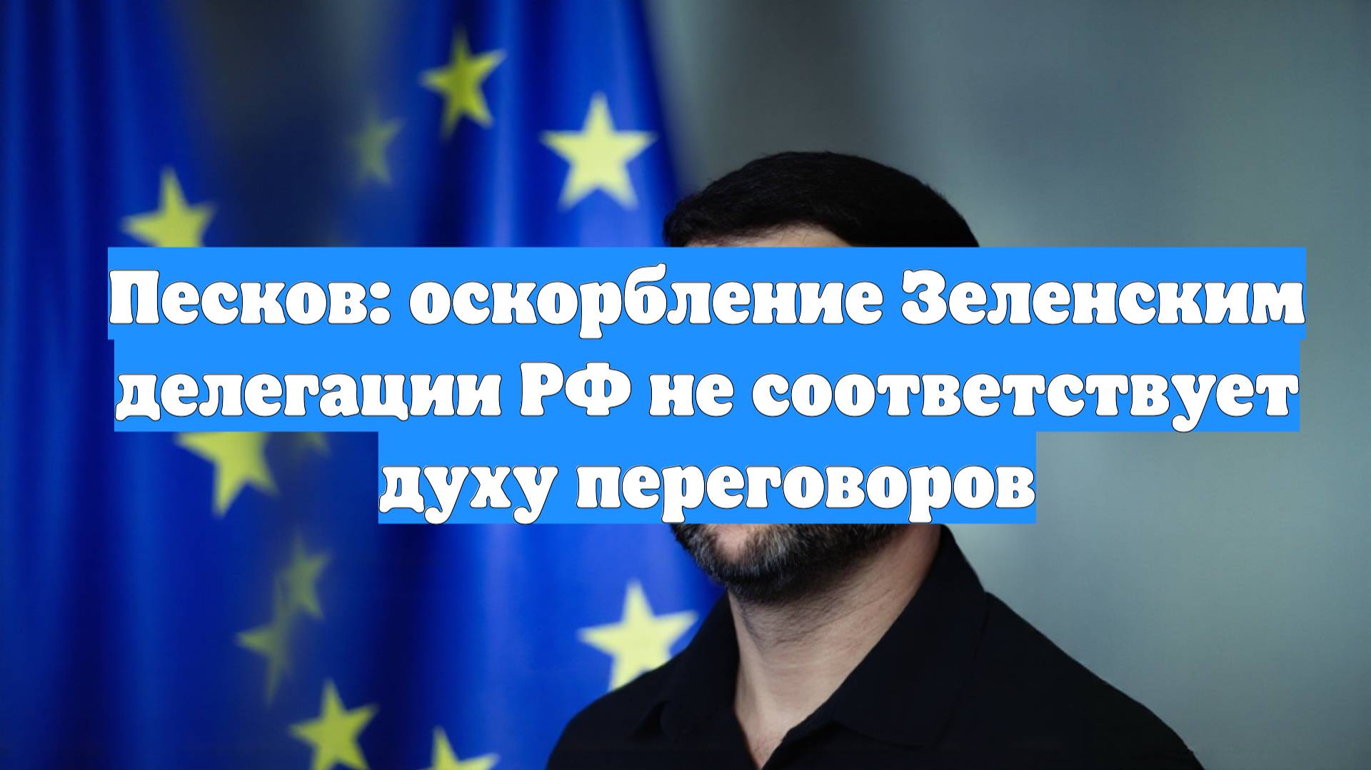 Песков: оскорбление Зеленским делегации РФ не соответствует духу переговоров