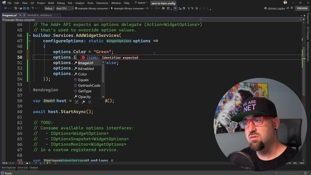 89. Using the configureOptions delegate-based API