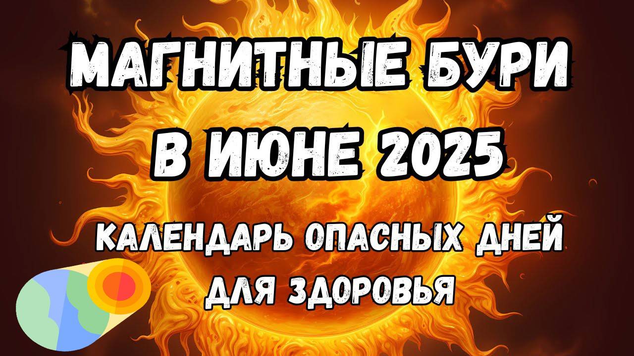 МАГНИТНЫЕ БУРИ В Июне 2025. НЕБЛАГОПРИЯТНЫЕ ДНИ В ИЮНЕ 2025