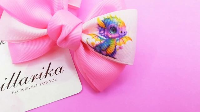 Бантики для волос Дракоша. Бантики на заколках. Обзор.