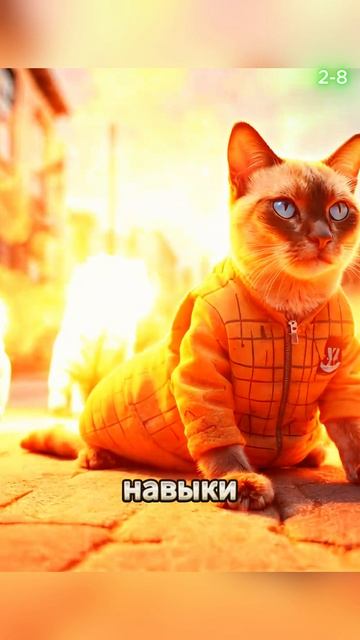 🐾 Почему этот кот ведёт себя как супергерой?  #sherts  #котики #веселыекоты  #cat #прикольныекоты