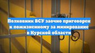 Полковник ВСУ заочно приговорен к пожизненному за минирование в Курской области