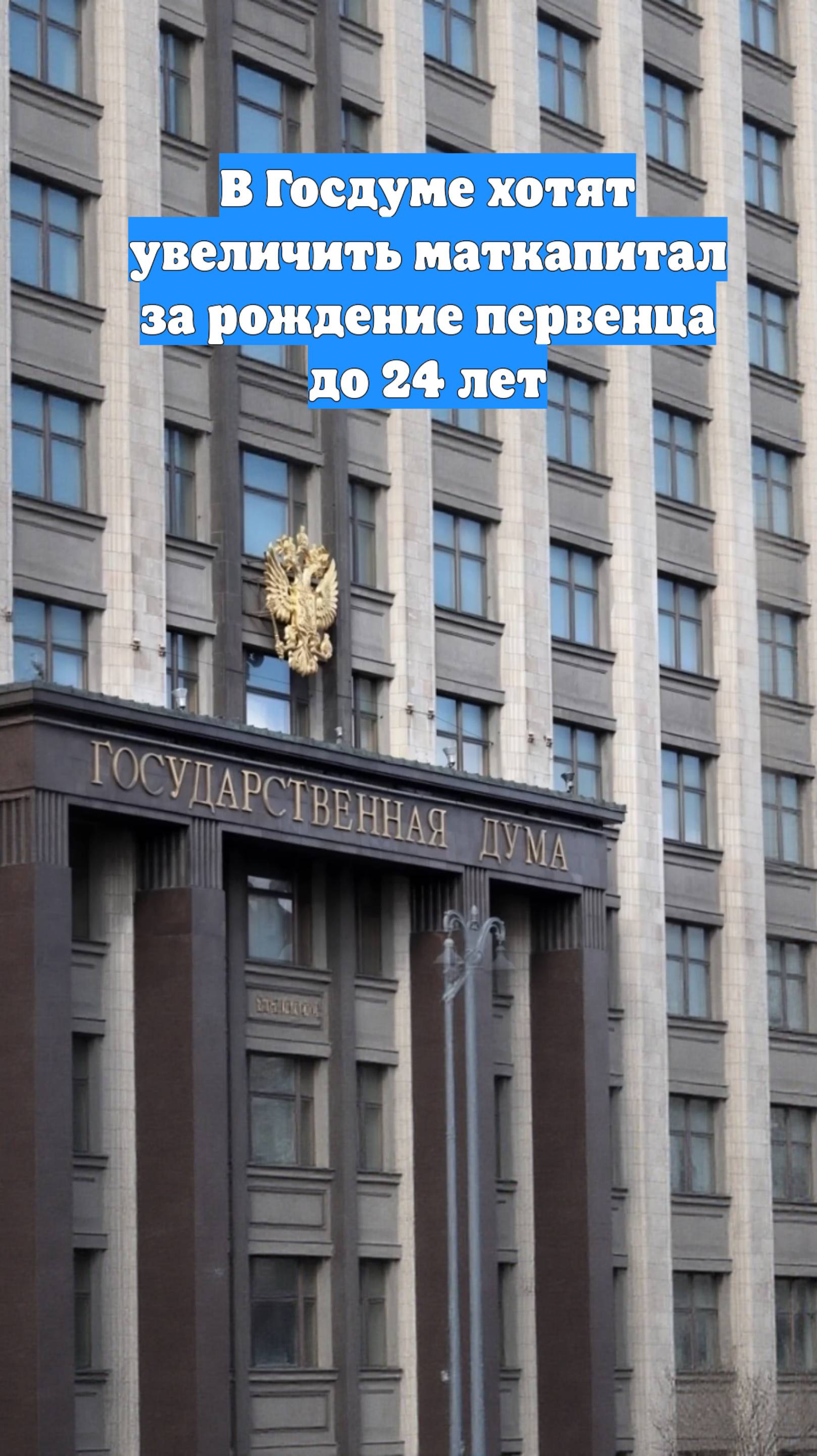 В Госдуме хотят увеличить маткапитал за рождение первенца до 24 лет