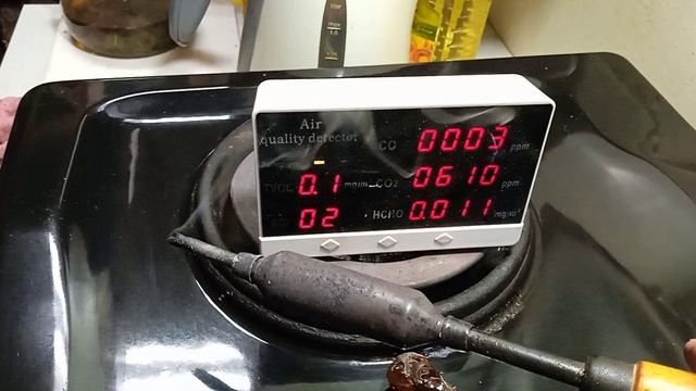 Реакция датчика качества воздуха на канифоль