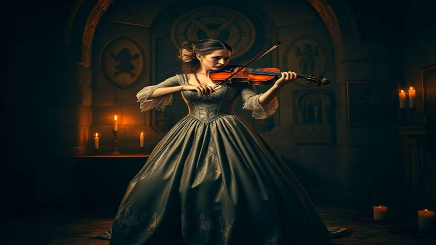 Violin and electric guitar metal music 64