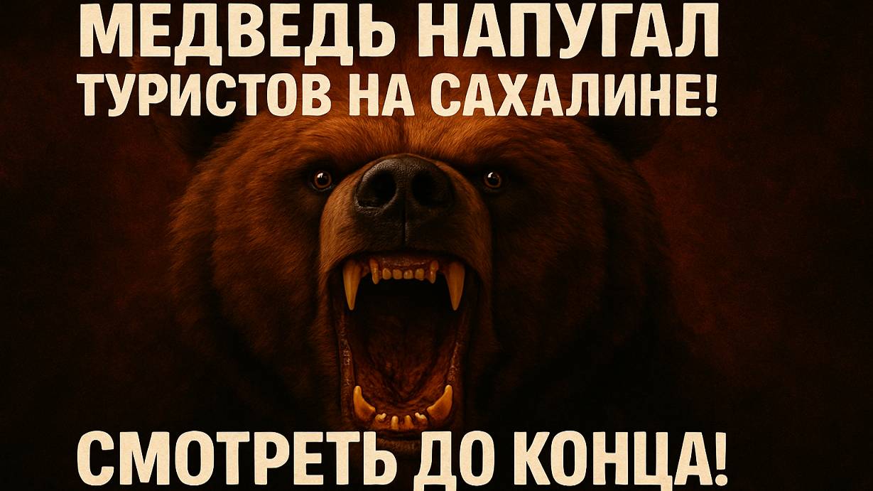 Медведь напугал туристов на Сахалине! Смотреть до конца!