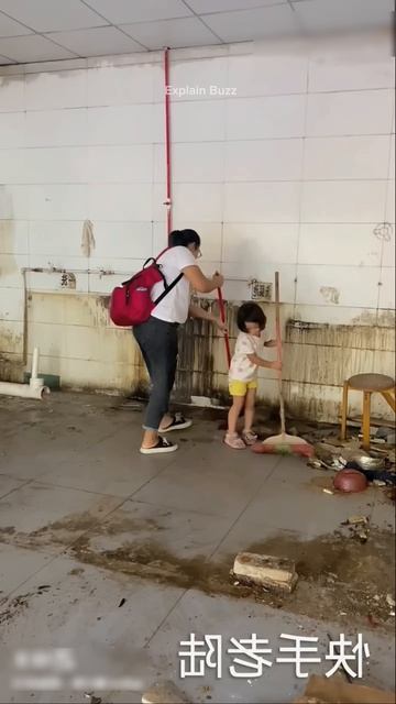 Woman Cleans Her Rented House Alone #shortsvideo