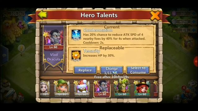 Castle Clash / Битва замков / ролим коробки / таланты / коллекционер со дна