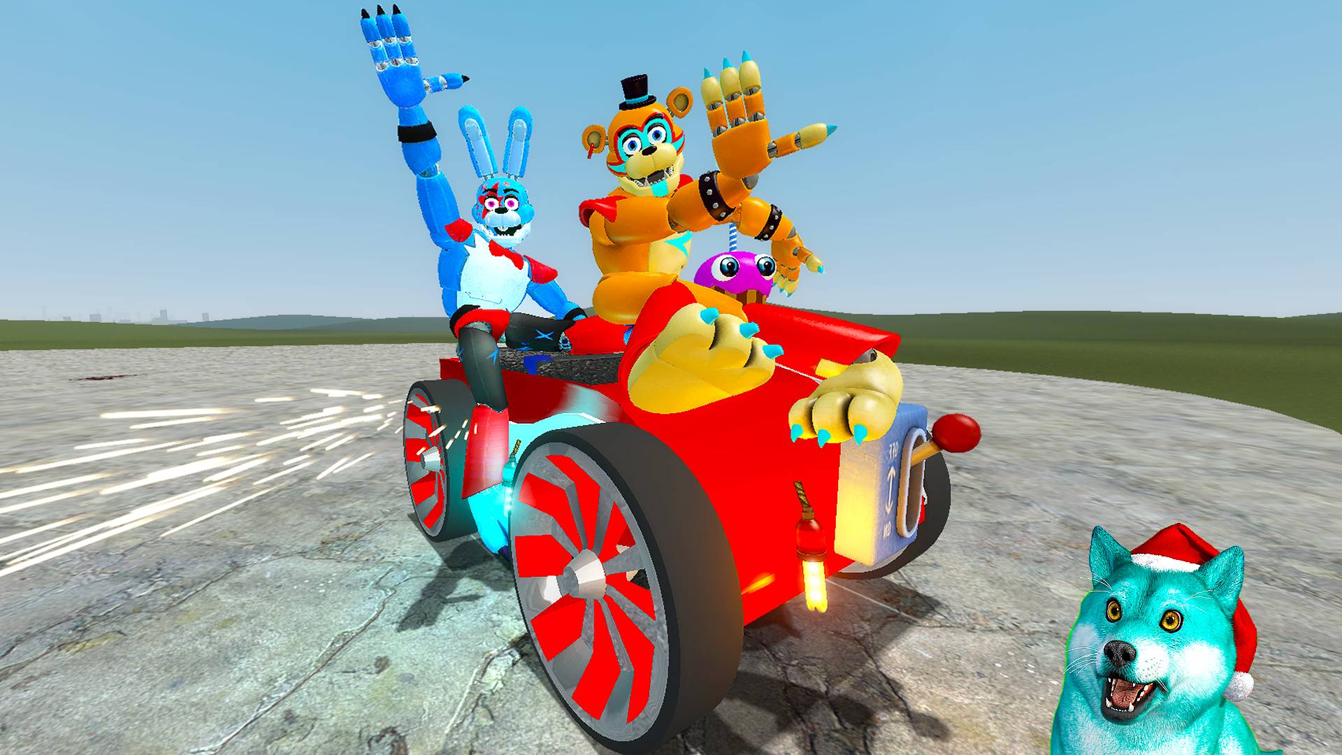 Построил машину для фнаф 9 аниматроников в гаррис мод! fnaf garry's mod