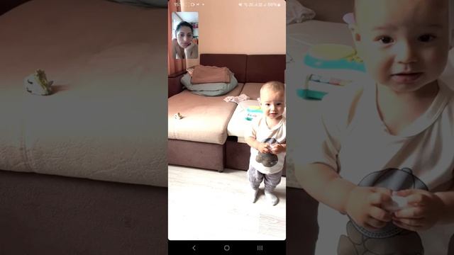 На видео связи с бабушкой Олей