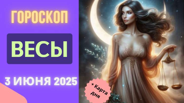 ♎ ГОРОСКОП НА СЕГОДНЯ 3 ИЮНЯ 2025: ВЕСЫ, ВАША ДИПЛОМАТИЧНОСТЬ СПАСЕТ СИТУАЦИЮ!