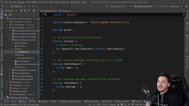 38. Resolving dependencies in gRPC Services