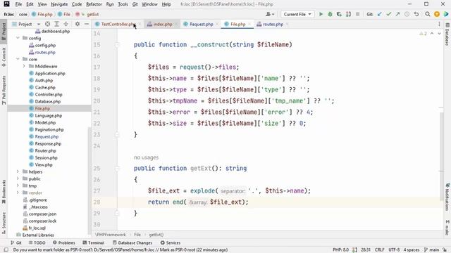Создание собственного PHP MVC фреймворка на ООП. 26. Класс