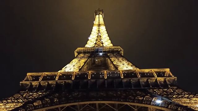 Timelapse Lights On Eiffel Tower At Night Royalty Free Stock Footage