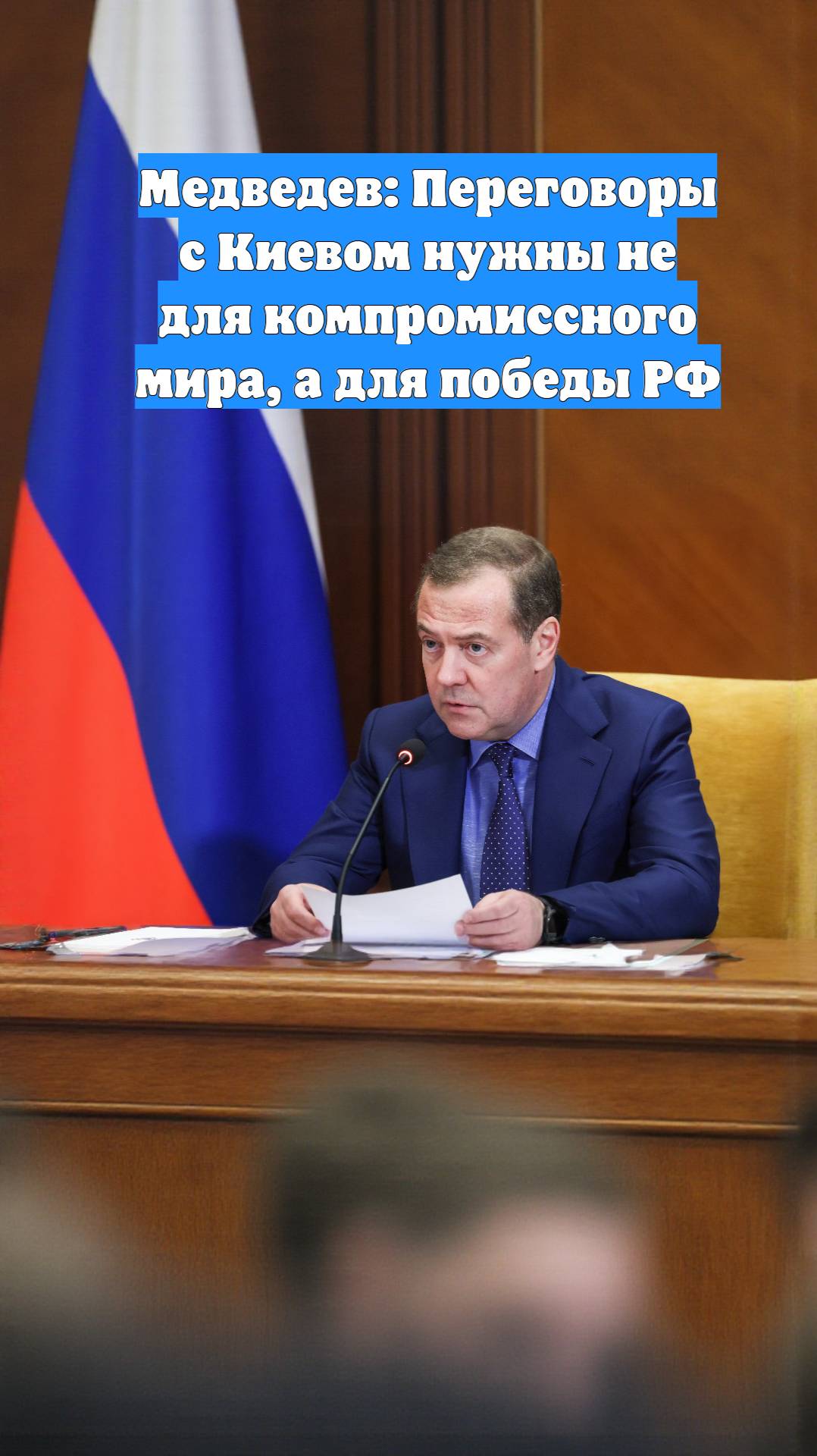 Медведев: Переговоры с Киевом нужны не для компромиссного мира, а для победы РФ