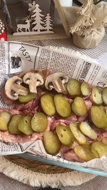 Мясо с грибами