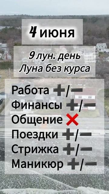 Лунный день 4 июня 2025 года